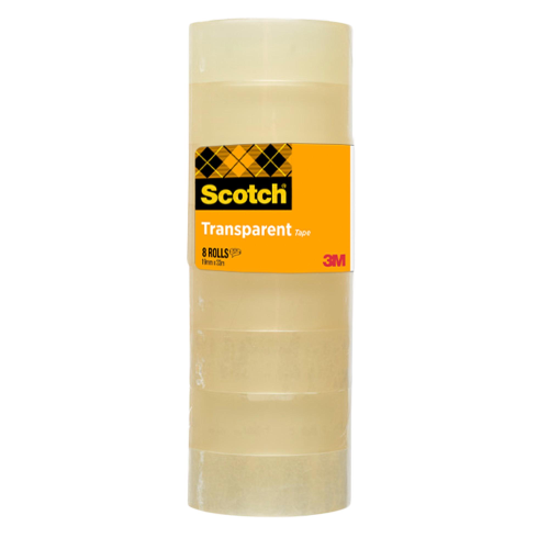 3M SCOTCH 800 TAPE NASTRO ADESIVO 19MMx33M CONF. 8 Pz.